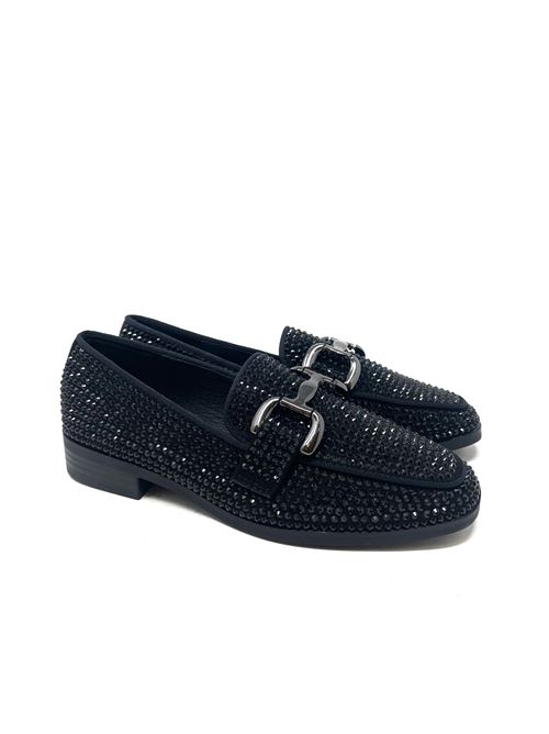 Mocassino donna con strass IL LACCIO | 8541STRASSNERO